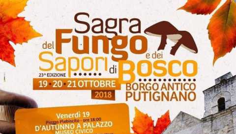 Putignano, spettacoli e degustazioni con la ''Sagra del fungo e dei sapori di bosco''